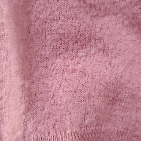 MANGO Selection 100% Wool Dusty Pink V Neck Pullover - Picture 8 of 8